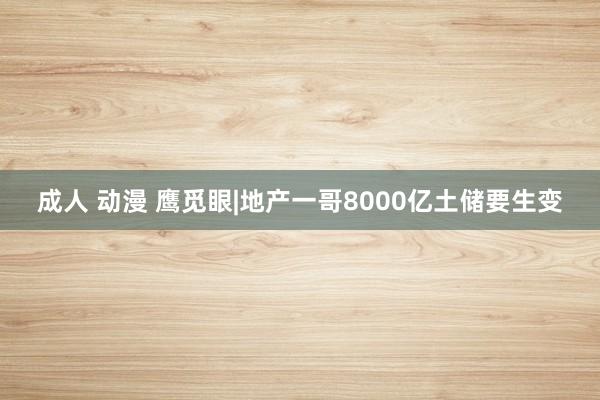 成人 动漫 鹰觅眼|地产一哥8000亿土储要生变