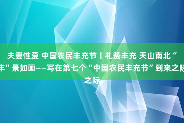 夫妻性爱 中国农民丰充节丨礼赞丰充 天山南北“丰”景如画——写在第七个“中国农民丰充节”到来之际